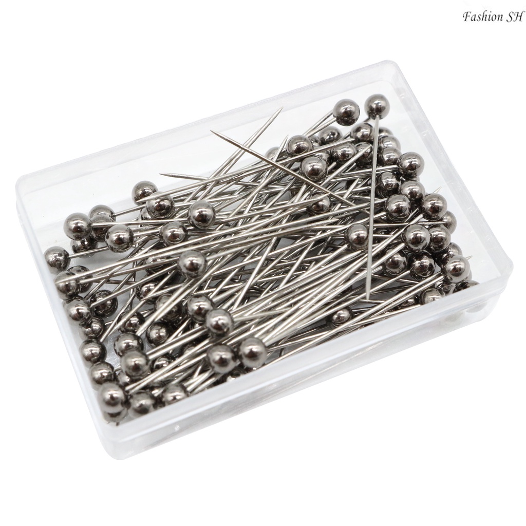 100pcs/box Simple Metal Long Needle Bandana Brooch Safety Needle M30106 ...