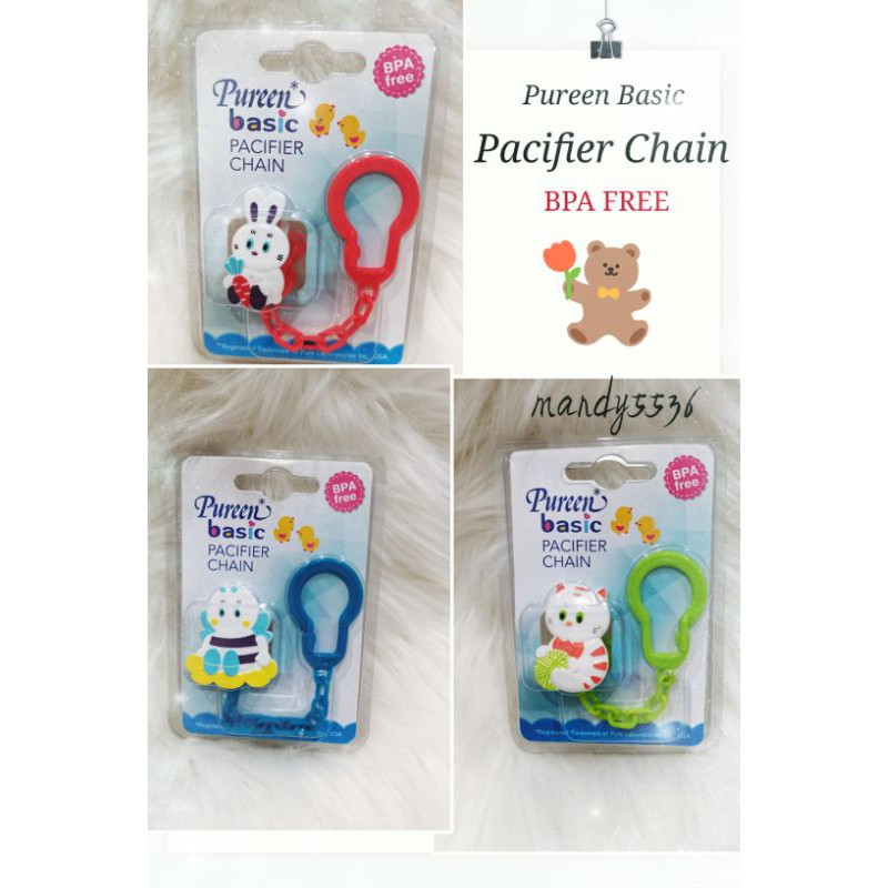 Pureen Basic Pacifier Chain [BPCF-02] | Shopee Malaysia