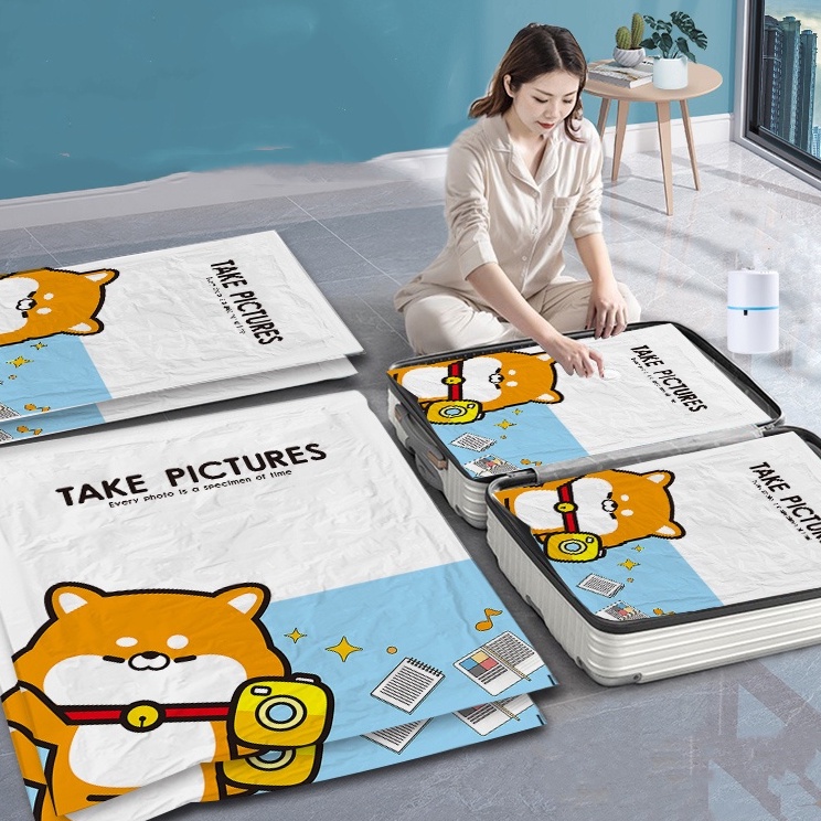 Vacuum bag travel clothing pumping quilt vacuum storage bag cartoon