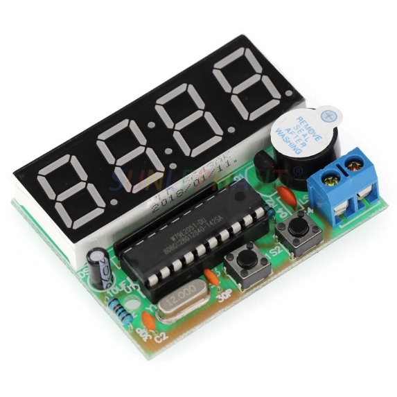 DIY PCB Circuit Board Digital LED Electronic Clock Alarm Kits Set 4 ...