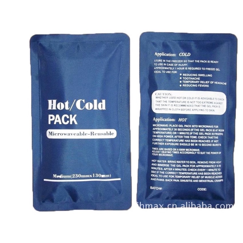 凝胶冷热袋 Reusable Cold Hot Compress Bag Gel Ice Pack Cold Compress Therapy  Pain Relief Relax Sport Compress Bag