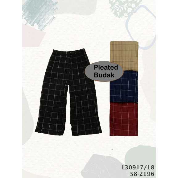 Kid Wearseluar Pleated Budak Petak Kid Plaid Pleated Long Pants