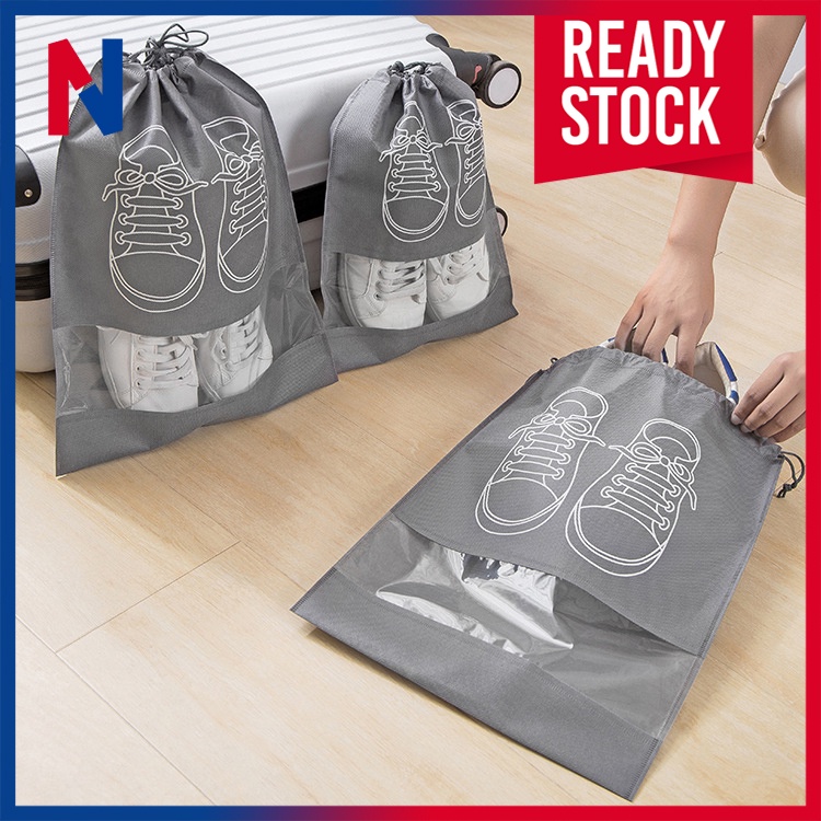 [NOVII] Travel Shoe Bag Shoe Organizer Storage Bag Drawstring Bag Non ...