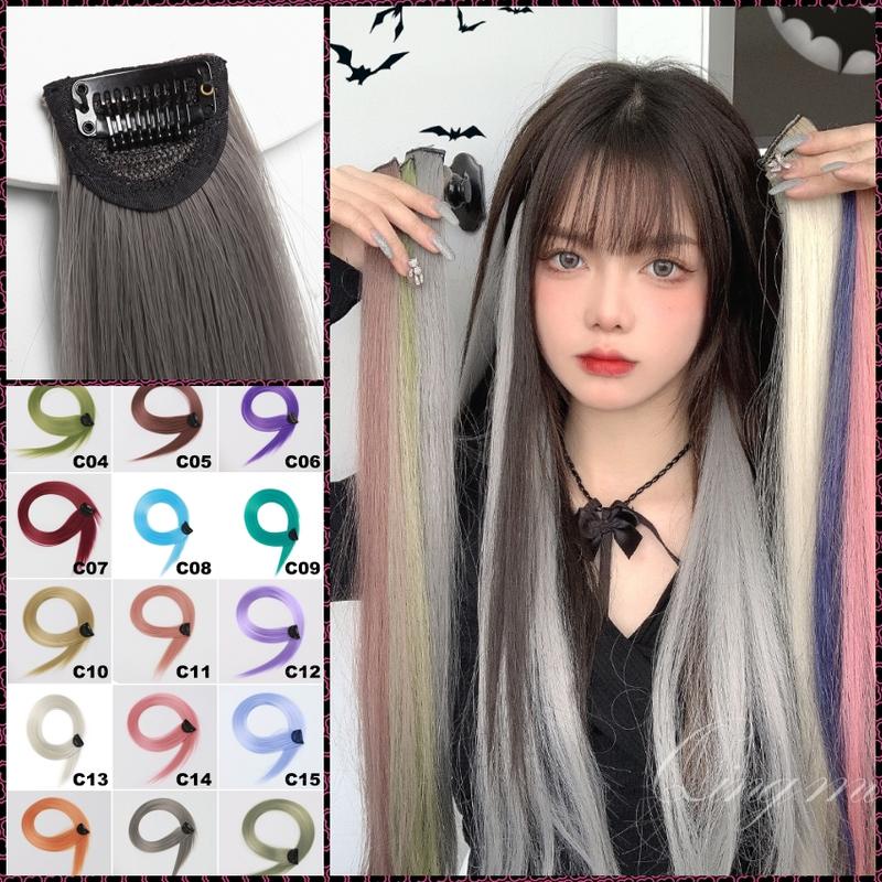 60cm Upgraded Quality Colourful Hair Wig Extensions Clip (20 Colours ...