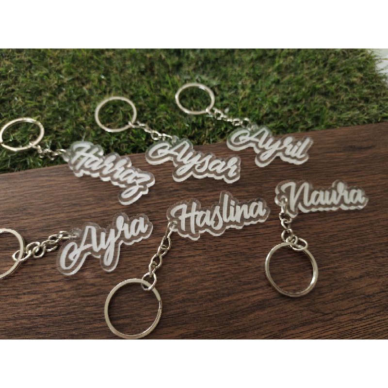 Keychain nama sendiri custom acrylic murah viral 💥 Murah 💥 Cantik 💥
