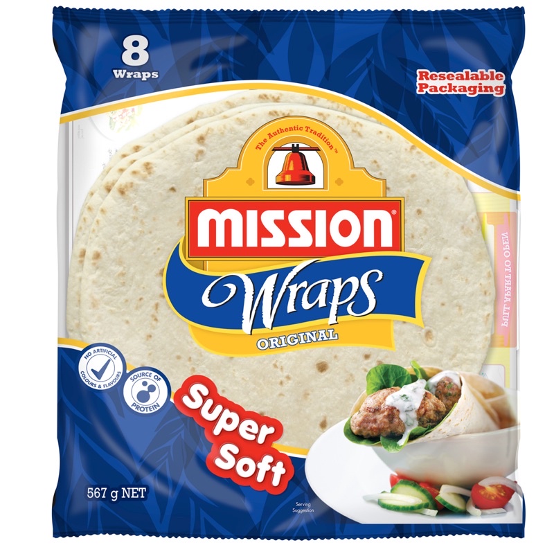 MISSION WRAPS / TORTILLA WRAP / ROTI TORTILLA / BURITTO BREAD | Shopee ...