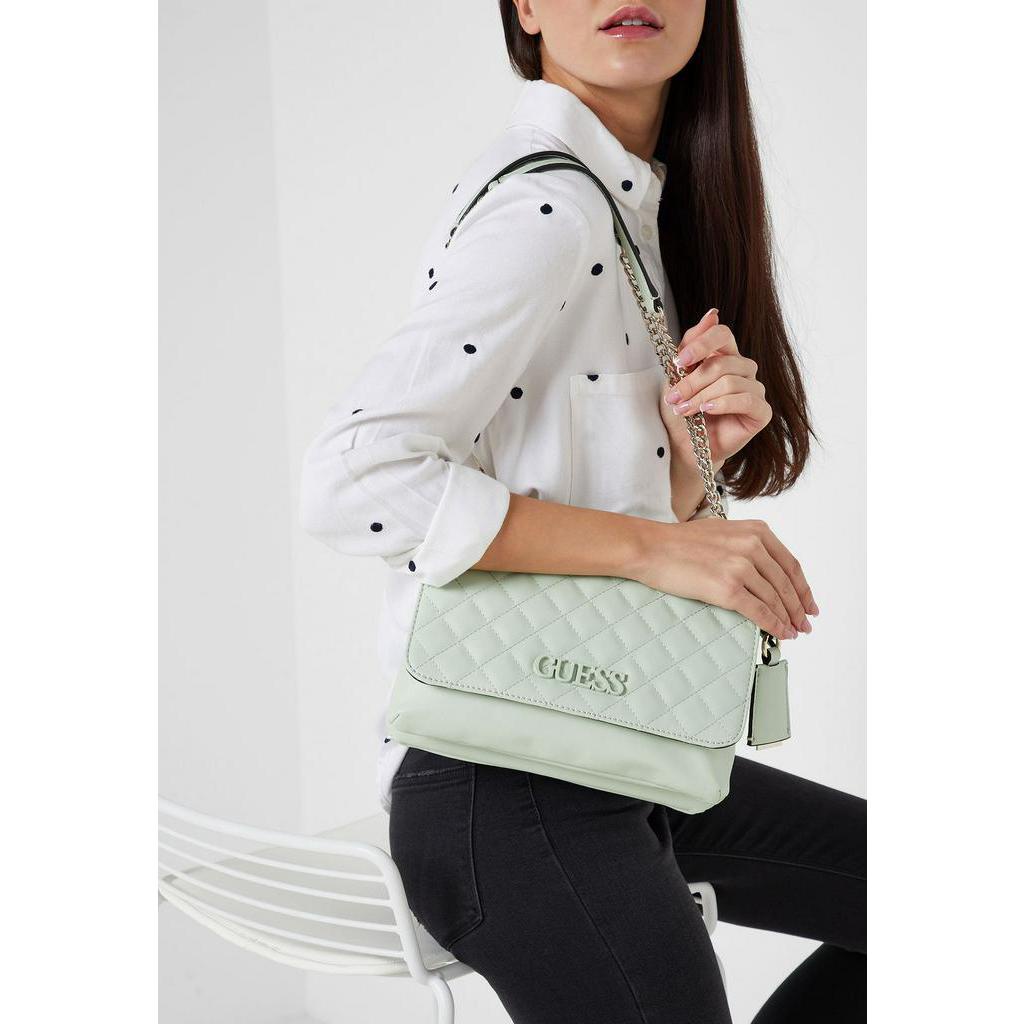 Guess Elliana Quilted Convertible Chain Crossbody Bag Shoulder Bag Beg Tangan Wanita Berjenama Shopee Malaysia