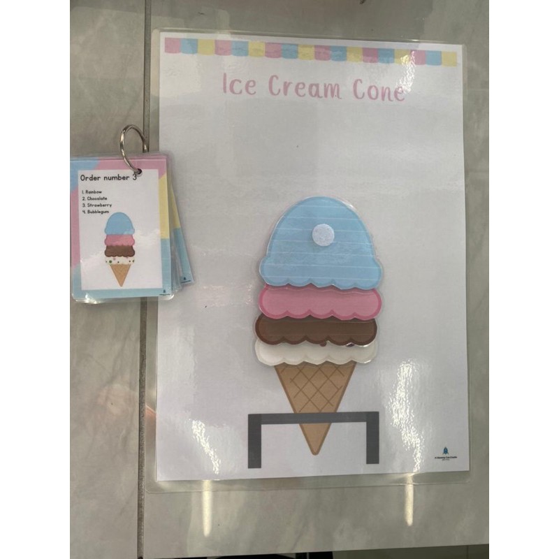 *Soft Copy* Order Number Ice cream cone 数字排序甜筒🍦 Shopee Malaysia
