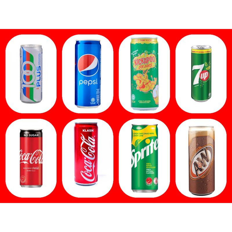 [tkm] Sparkling Soft Drinks Cans 320ml 325ml Assorted ( X1 ) 