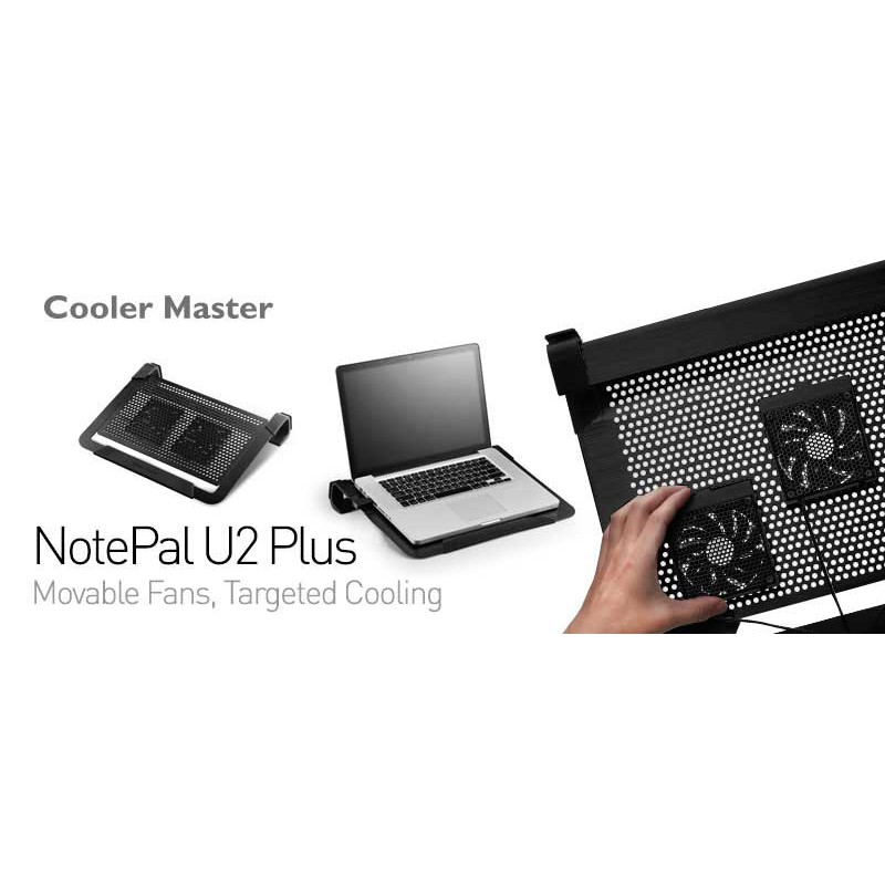 COOLER MASTER NOTEPAL U2 PLUS MOVABLE FAN ALUMINUM COOLING PAD(MY Official Set) Shopee Malaysia