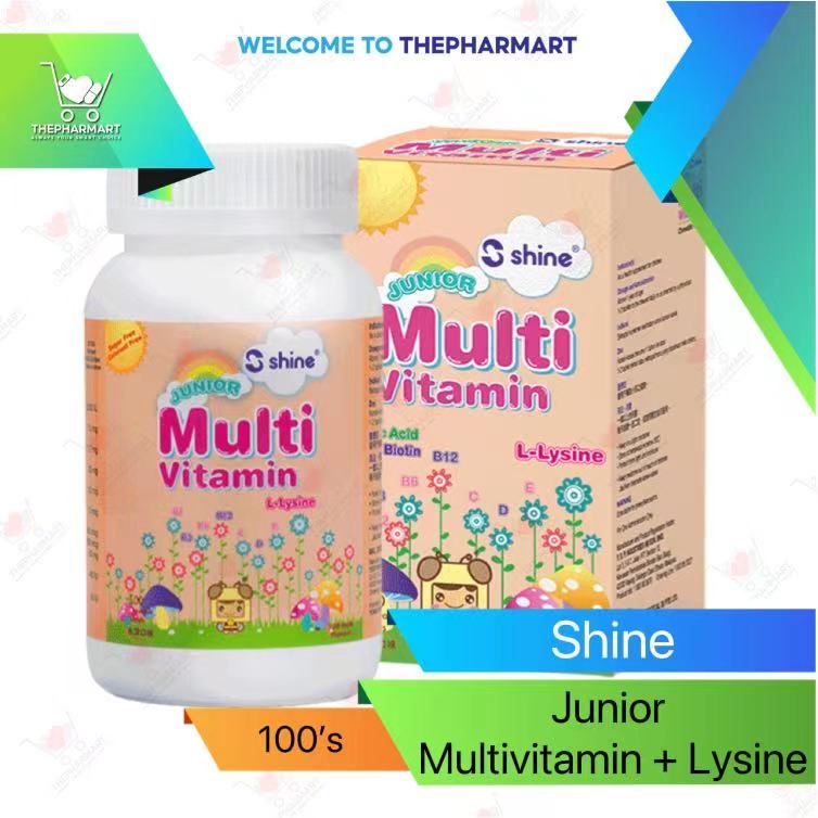 Shine Junior Multivitamin with LLysine (100 Chewable Tablets) Shopee