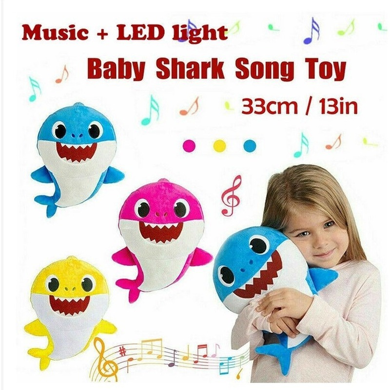 Baby Shark Plush Singing Toys Boy Music Song Doll English Baby Shark