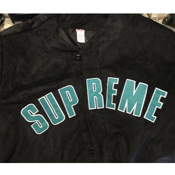 Supreme Corduroy Baseball Jersey Black