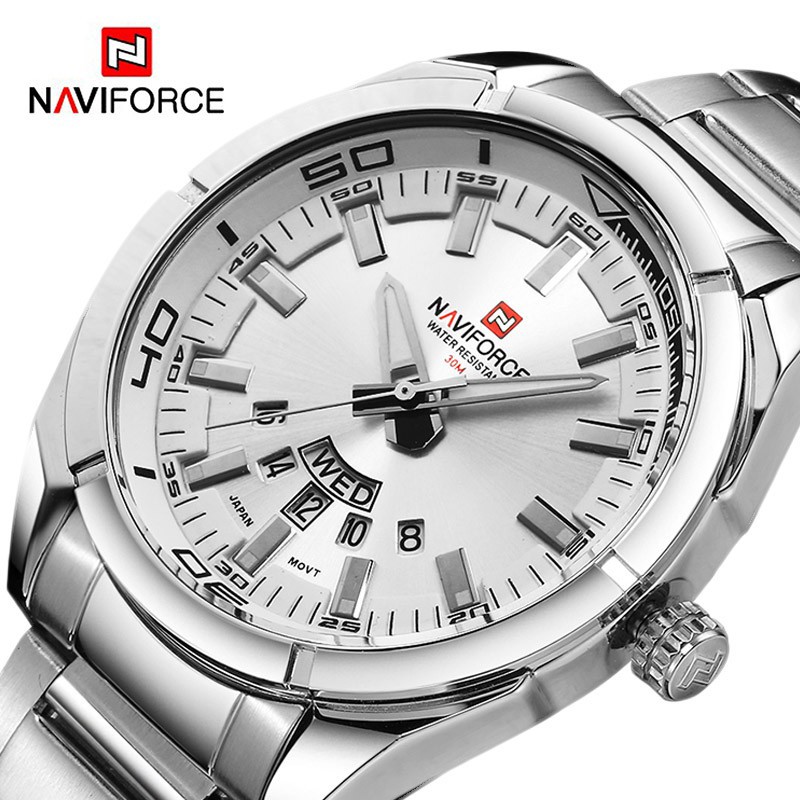 Naviforce watch outlet silver