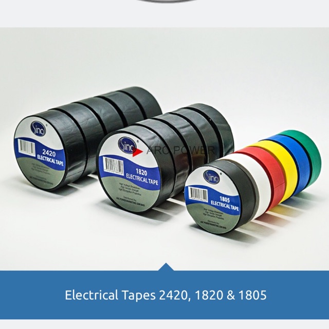 Sino 1805 Electrical Tape / PVC Insulate Tape Color: Black | Shopee ...