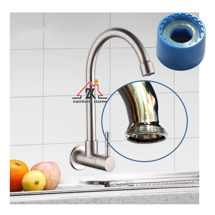 Sink Tap Converter Adaptor Fine thread to Coarse Thread Penyambung