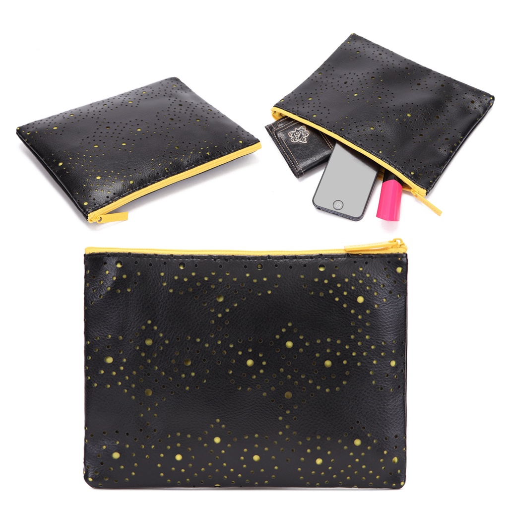 Cole Haan For American Airlines Traveling Travel Bag PU Leather Zipper Pouch Shopee Malaysia