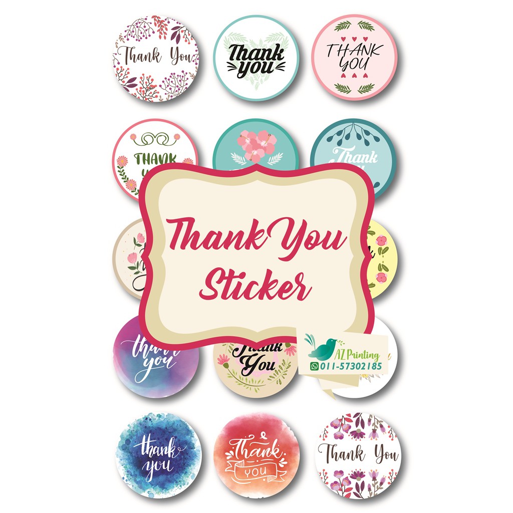 Thank You Sticker / Sticker Kahwin / Sticker Goodies Bag | Shopee Malaysia