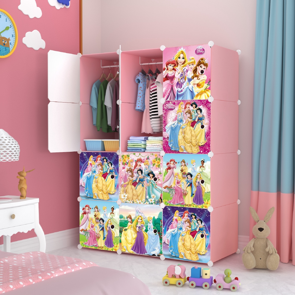 [READY STOK] PRINCESS PINK 12C DIY Rack Storage Cabinet Wardrobe With ...