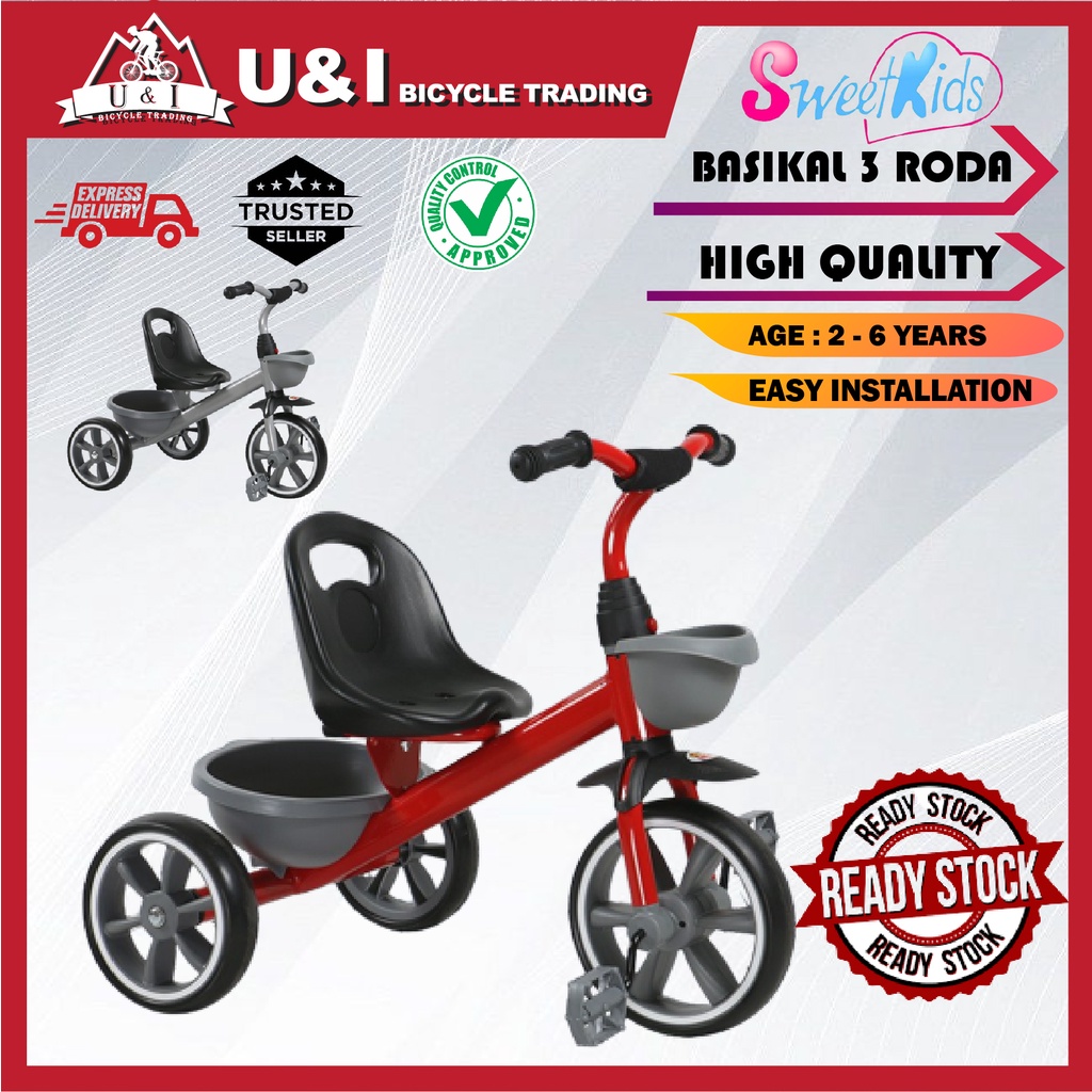 Sweet Kids 3 Wheel Tricycle Quality / Basikal Tiga Roda Budak ...