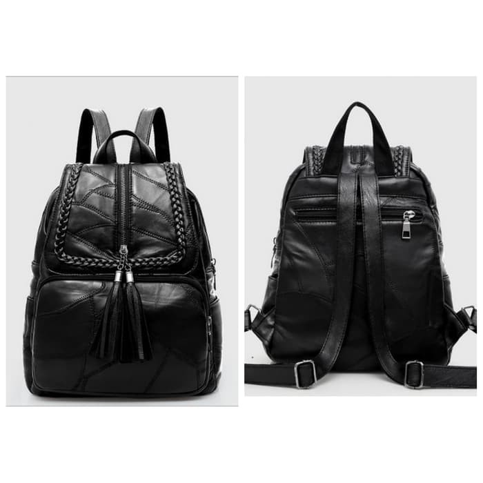 Korean Backpack Best Classic import Backpack Black Shopee Malaysia