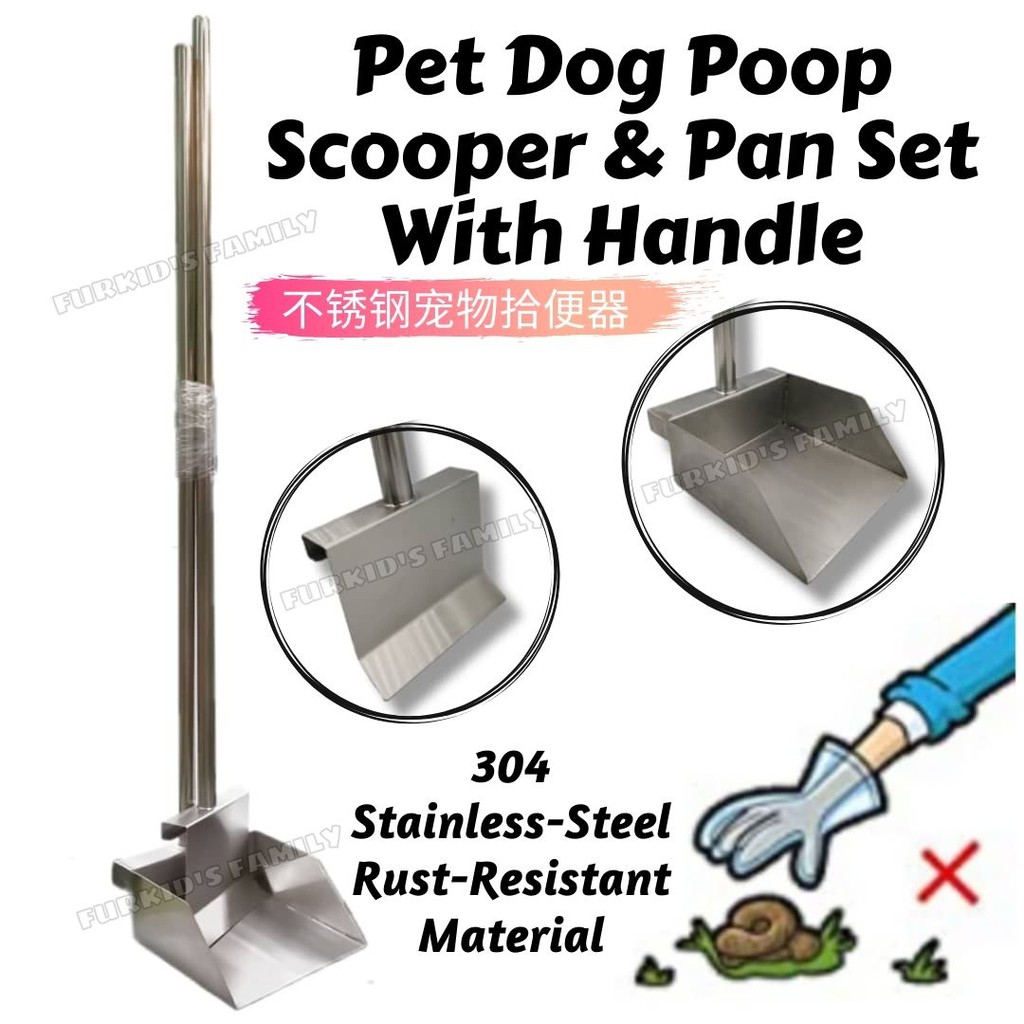 2 in 1 Pet Litter Scoop Spade Tool Set Stainless Steel With Handle/Dog ...