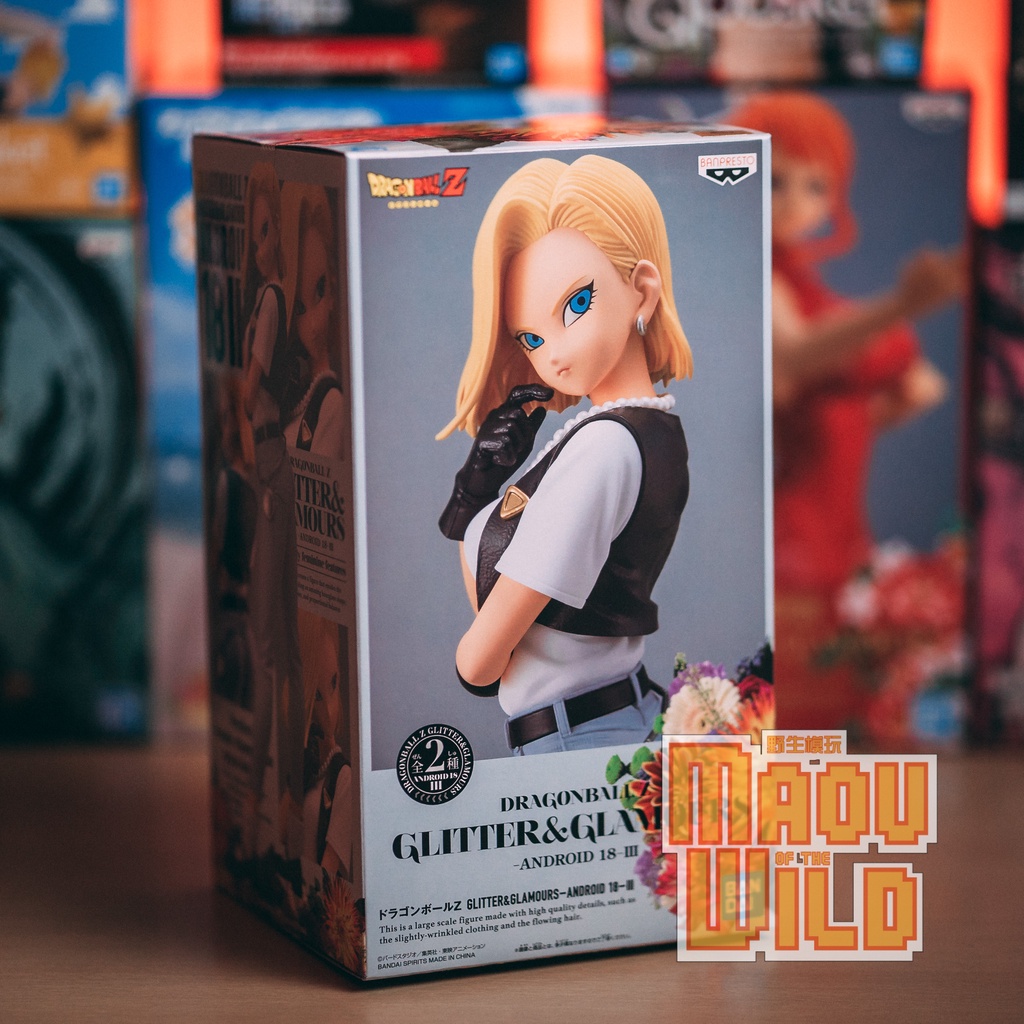 (Gold Toei) Dragon Ball Android 18 Figure GLITTER AND GLAMORS Ver.B ...