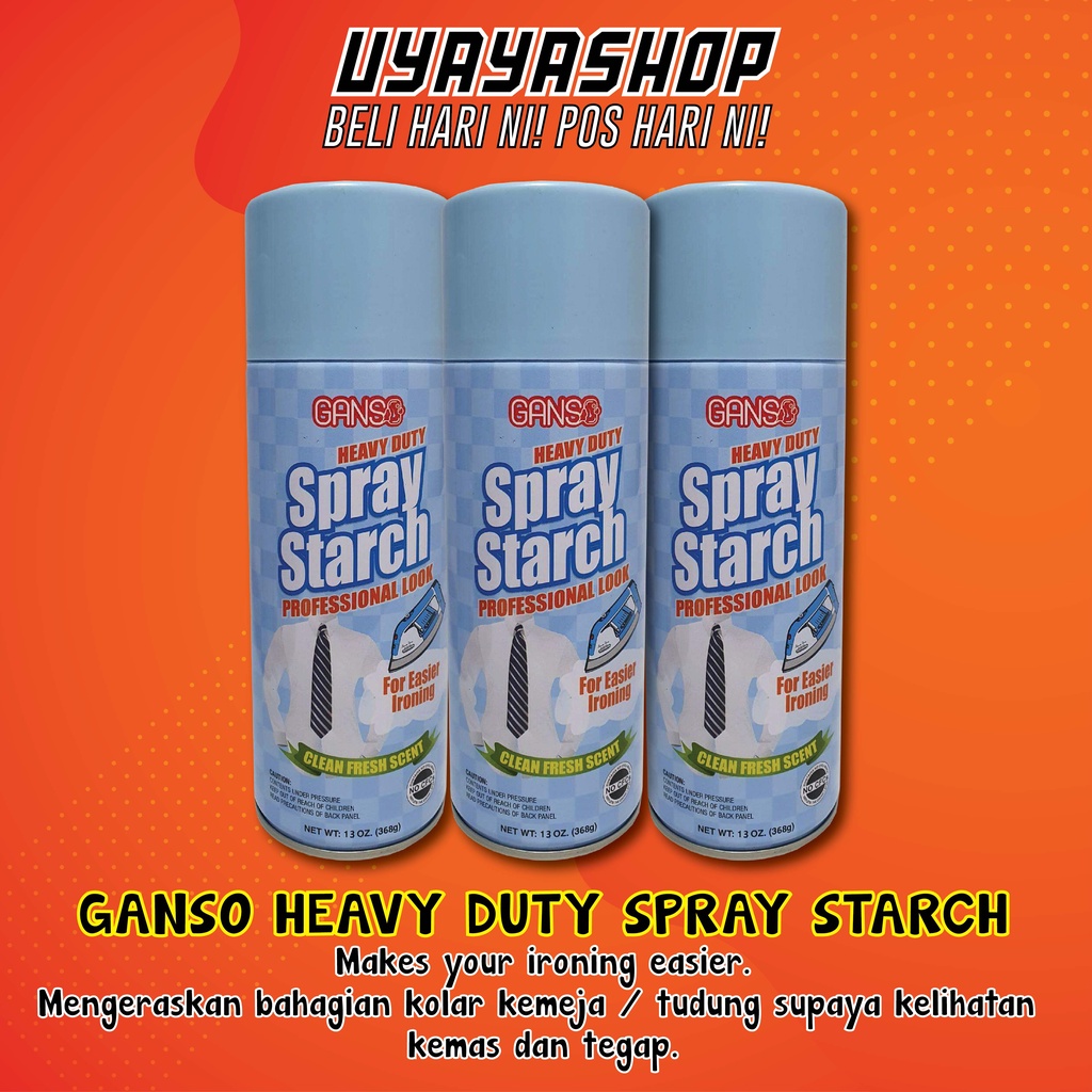SPRAY STARCH SPRAY BAJU KEDUT GANSO HEAVY DUTY STARCH SPRAY SPRAY