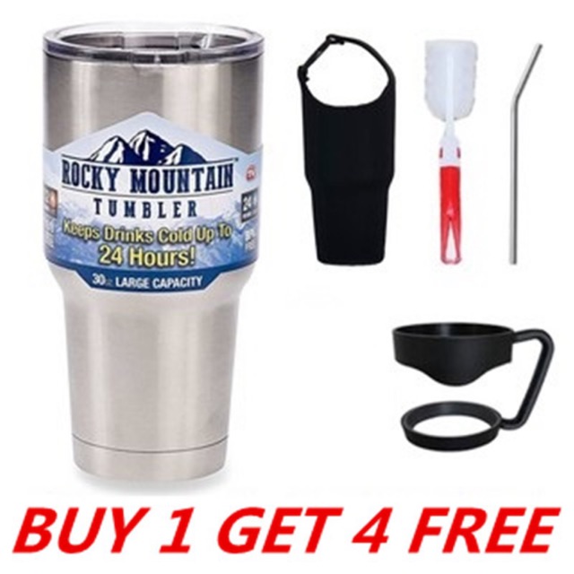 Rocky Mountain Tumbler 100 Original 900 ML + 4 Free Gift Shopee Malaysia