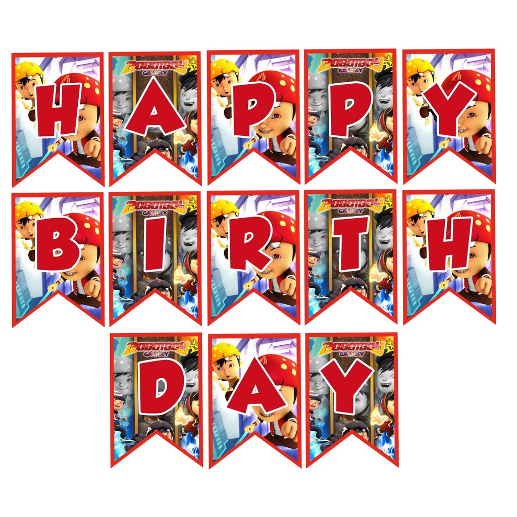 Boboiboy Flag Birthday Banner | Shopee Malaysia