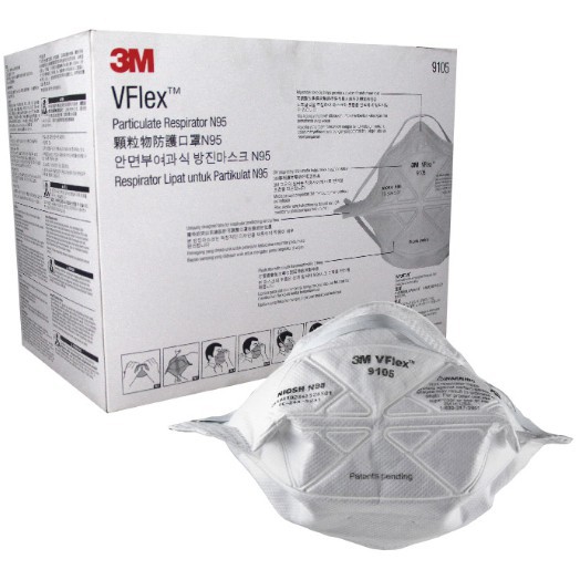 Lot De 50 Masques Respiratoires 3M VFlex N95 Taille Petite (1804S) - Date De Péremption 2027