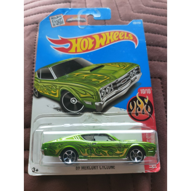 69 MERCURY CYCLONE - HW FLAMES - GREEN - HOT WHEELS TOY CAR | Shopee ...