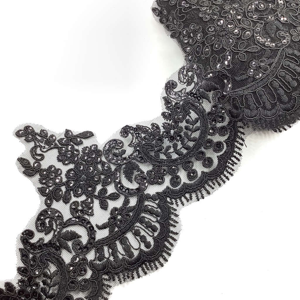 ATTP22 16.5cm Labuci Border Lace / Lace Baju / Lace Pengantin / Renda ...