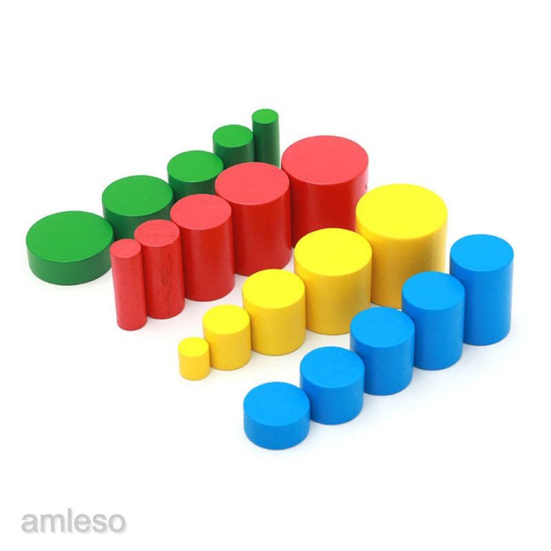 READY STOCK MALAYSIA MONTESSORI WOODEN TOYS KNOBBED CYLINDER KNOBLESS ...