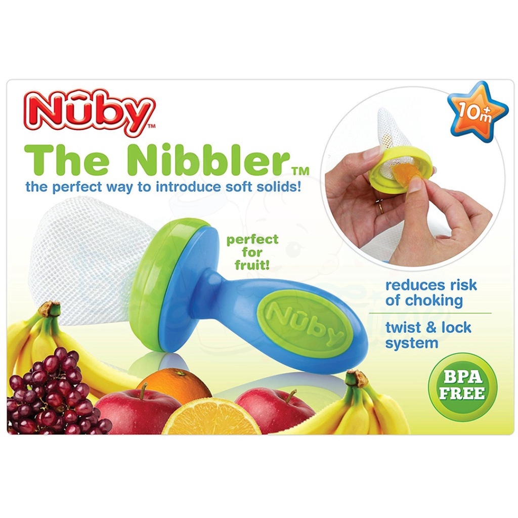 Nuby Baby Food Nibbler Baby Fruit Feeder Replacement Nets For