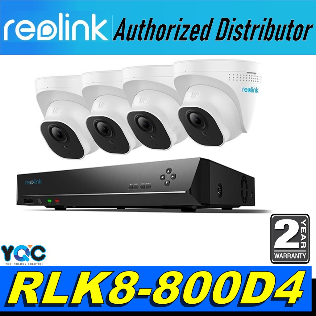 Reolink RLK8-800B4/800D4 4K 8-Channel PoE Security Camera NVR System 4K ...