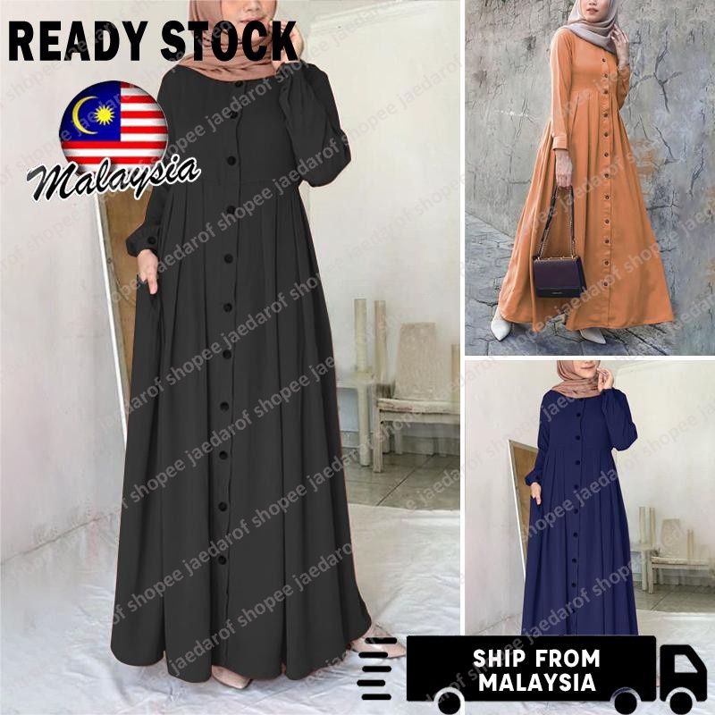 abaya muslimah jubah MAXI DRESS MUSLIMAH Women Long Dress Vintage