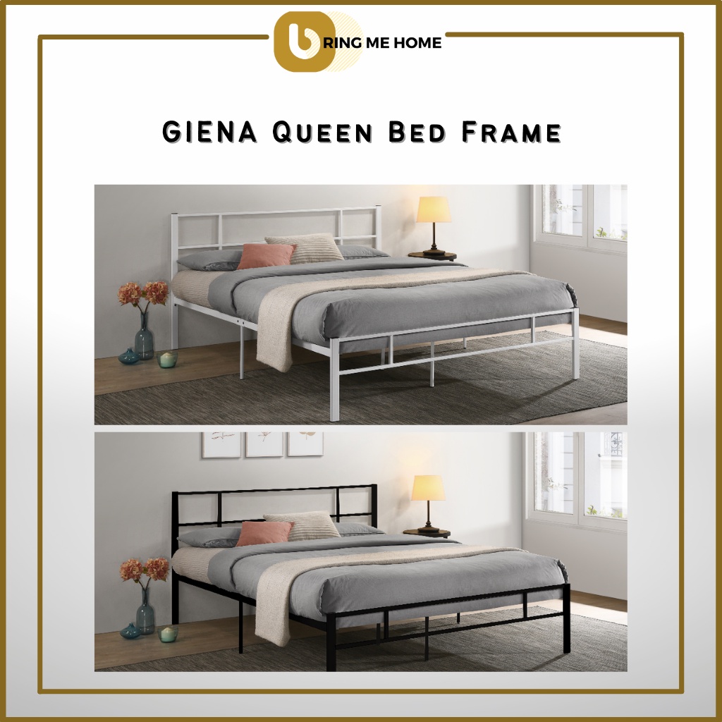 Giena Queen Bed Frame Queen Metal Bed Queen Size Bed Frame Katil Besi Queen Katil Queen Katil 
