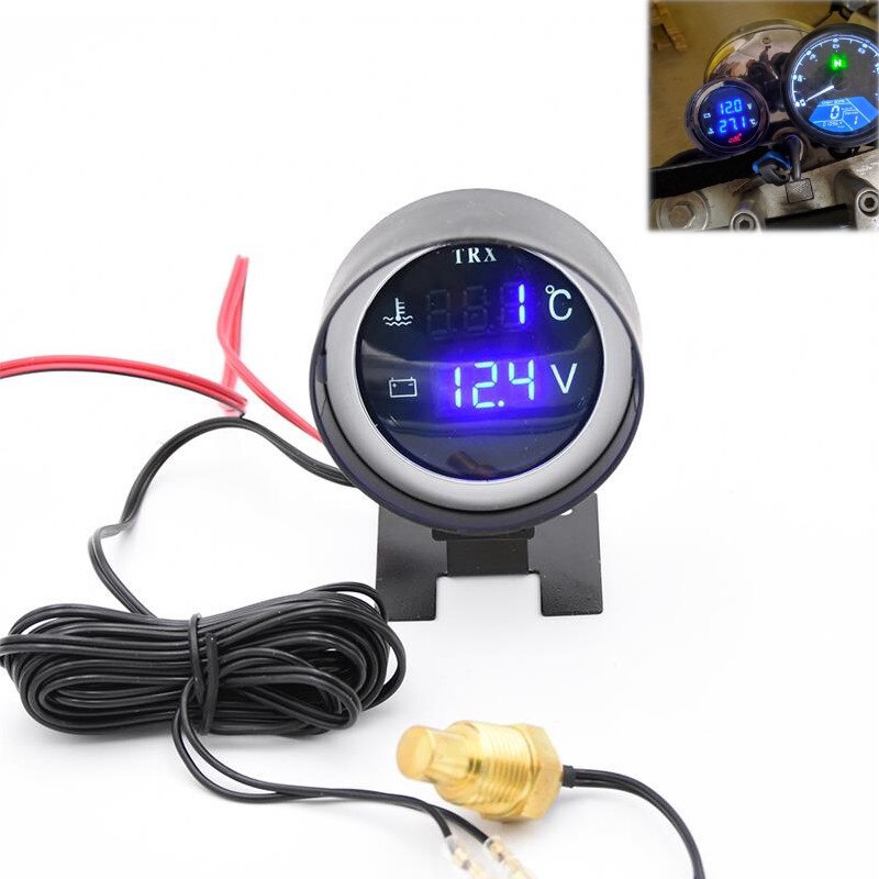 Round LCD Digital Car Truck Water Temp Gauge Temperature Sensor