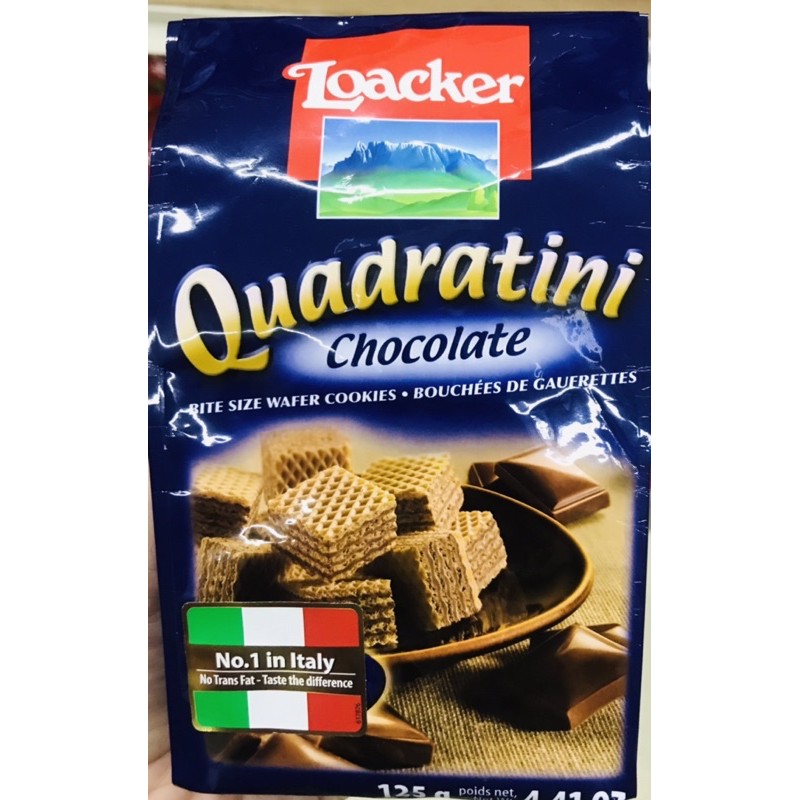 125g Loacker Chocolate Quadratini Wafer Cookies Shopee Malaysia