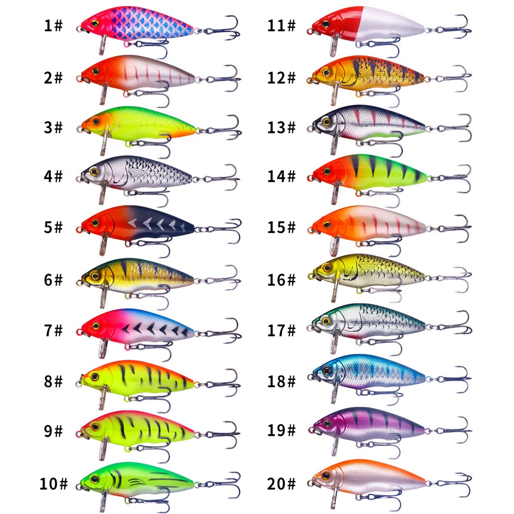 Hengjia 20 Color SwimBait Lure Hard Fishing Bait 7cm/8.4g Little Fat ...