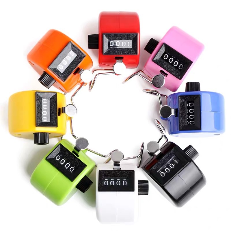 Hand Held Tally Counter 4 Digit Number Mechanical Manual Counting ...
