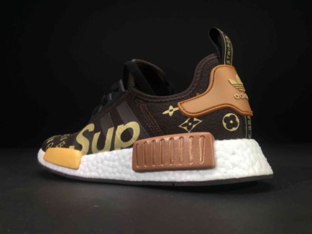 Supreme x lv x adidas nmds monogram clearance brown