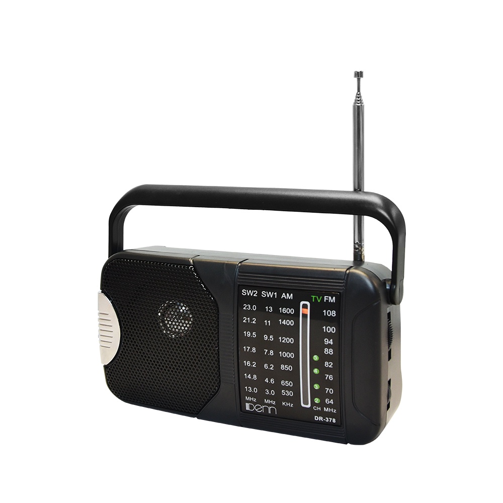 DENN DR-378 AC/DC Portable Radio AC Battery Operated Radio Mini Radio ...