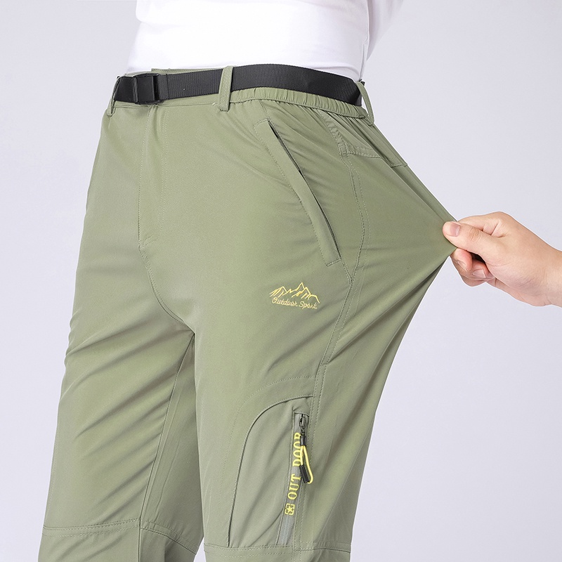 Meshirons Ice Silk Mesh Panel Pants – Men's Quick-Dry Casual Pants With Ventilation & Stretch