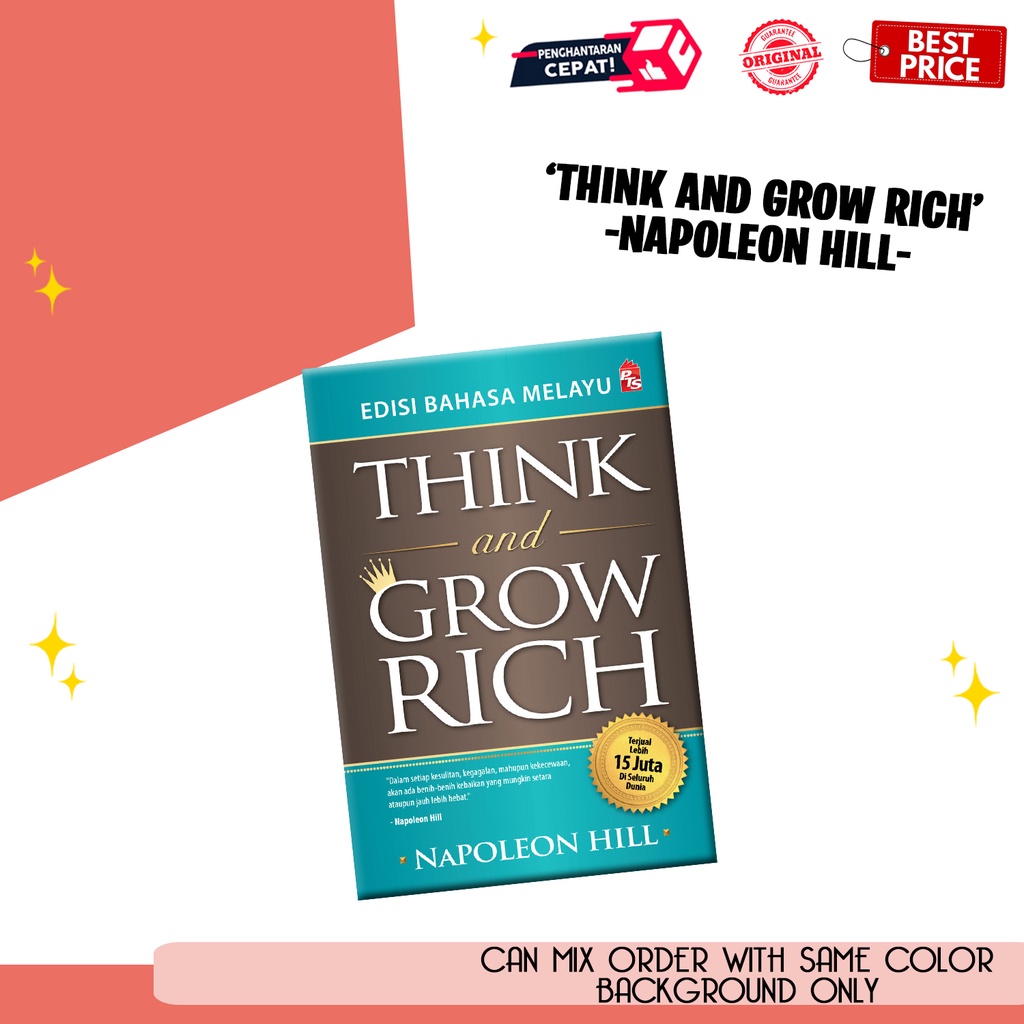 Think And Grow Rich Edisi Bahasa Melayu [pts] Napoleon Hill Buku