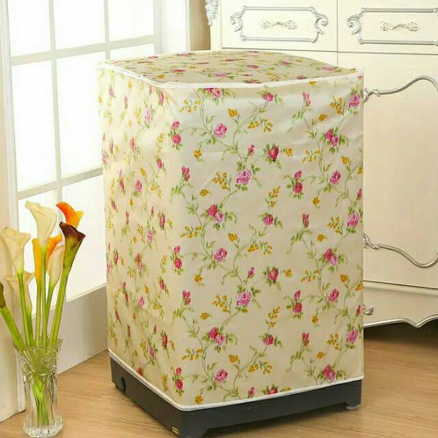 Washing Machine Cover 1 Tube Open Top Satin Material Shopee Malaysia