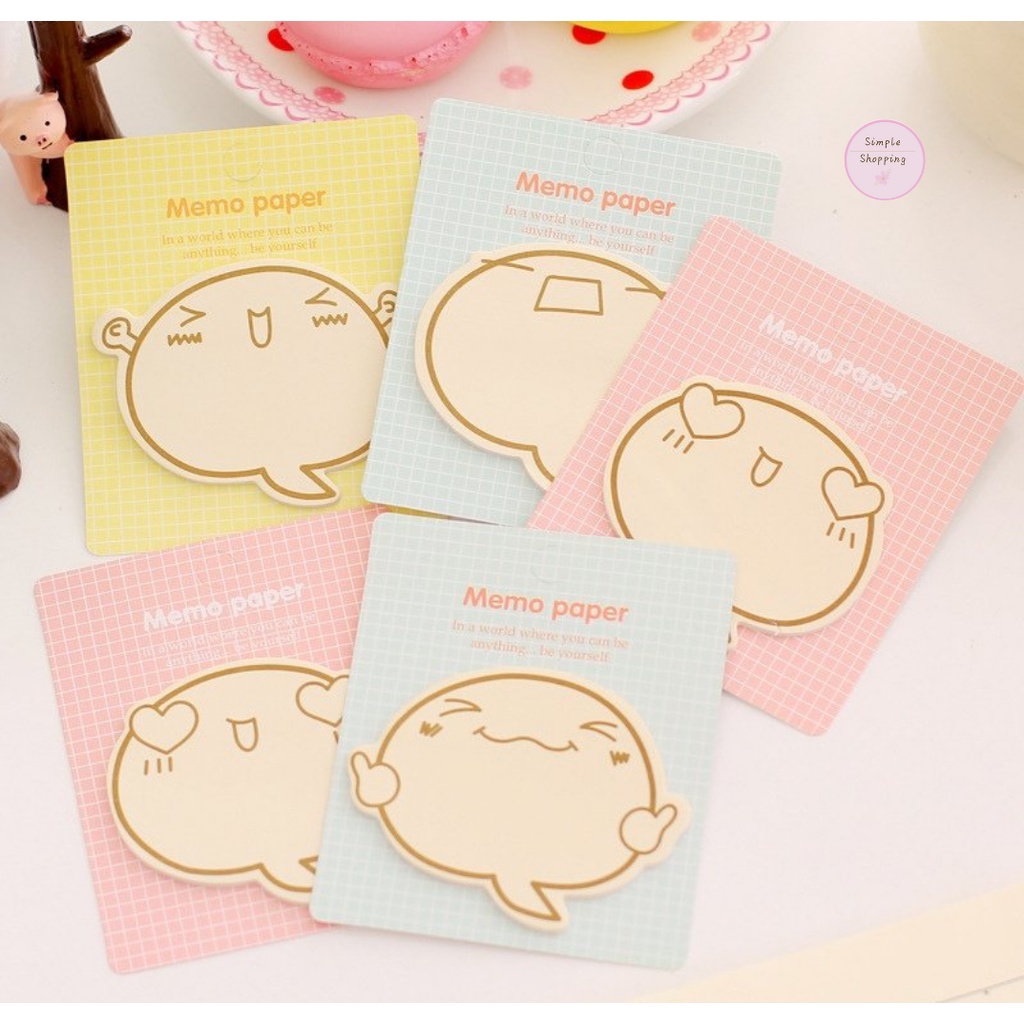 Nota Lekat Emoji / Cute Sticky Notes Cartoon Emoji Sticker Sets Pad For ...