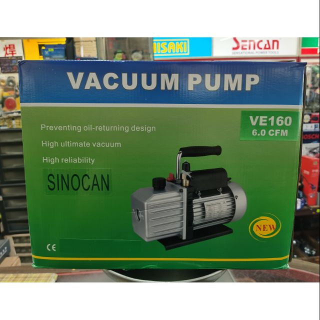 SINOCAN VE160 VACUUM PUMP 1/2HP 5 PA 6.0CFM (HEAVY DUTY) 0.5HP 375W ...