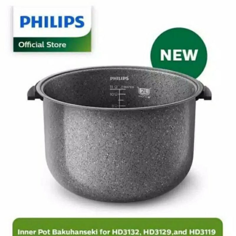 PAN / INNER POT RICE COOKER PHILIPS 2 LITER HD 3110 3119 3129 3132 3138 ...